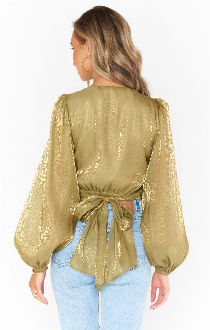 Show Me Your Mumu Joplin Top ~ Gold Cheetah Organza New Mu 5 Show Me Your Mumu Joplin Top ~ Gold Cheetah Organza New Mu