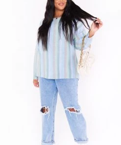 Show Me Your Mumu New Mu Atlas Sweater ~ True Blue Stripe 17 Show Me Your Mumu New Mu Atlas Sweater ~ True Blue Stripe