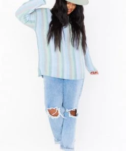 Show Me Your Mumu New Mu Atlas Sweater ~ True Blue Stripe 13 Show Me Your Mumu New Mu Atlas Sweater ~ True Blue Stripe