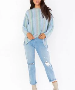 Show Me Your Mumu New Mu Atlas Sweater ~ True Blue Stripe 18 Show Me Your Mumu New Mu Atlas Sweater ~ True Blue Stripe