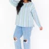 Show Me Your Mumu New Mu Atlas Sweater ~ True Blue Stripe 2 Show Me Your Mumu New Mu Atlas Sweater ~ True Blue Stripe