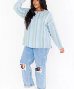 Show Me Your Mumu New Mu Atlas Sweater ~ True Blue Stripe