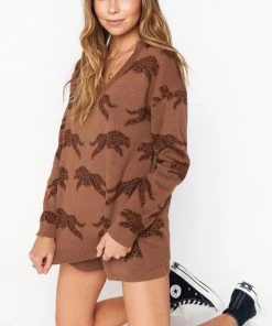 Show Me Your Mumu Boardwalk Shorts ~ Jumping Cheetah Knit