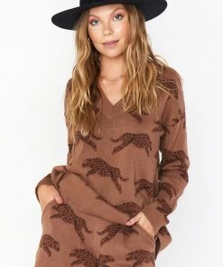 Show Me Your Mumu Gilligan Sweater ~ Jumping Cheetah Knit New Mu