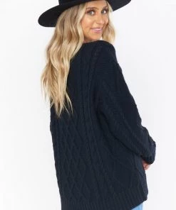 Show Me Your Mumu Day To Day Sweater ~ Black Cable Knit