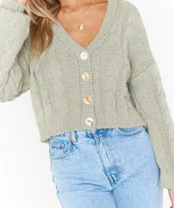 Show Me Your Mumu Conrad Cardi ~ Sage Cable Knit