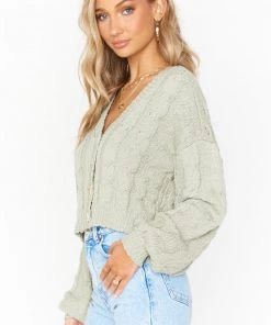 Show Me Your Mumu Conrad Cardi ~ Sage Cable Knit