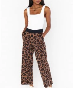 Show Me Your Mumu New Mu Samson Lounge Pants ~ Leopard Knit