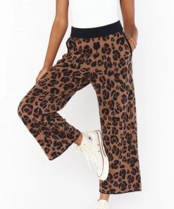Show Me Your Mumu New Mu Samson Lounge Pants ~ Leopard Knit