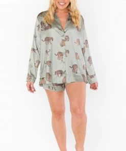 Show Me Your Mumu Early Riser PJ Set ~ Feline Fine Silky 20 Show Me Your Mumu Early Riser PJ Set ~ Feline Fine Silky