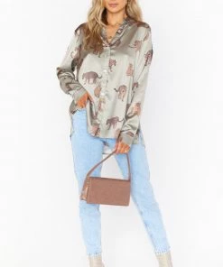 Show Me Your Mumu Early Riser PJ Set ~ Feline Fine Silky 22 Show Me Your Mumu Early Riser PJ Set ~ Feline Fine Silky