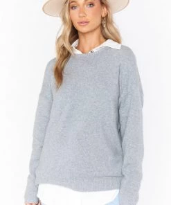 Show Me Your Mumu Feel Good Sweater ~ Heather Grey Knit