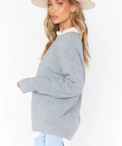 Show Me Your Mumu Feel Good Sweater ~ Heather Grey Knit