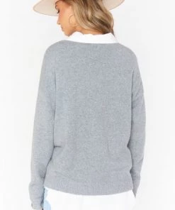 Show Me Your Mumu Feel Good Sweater ~ Heather Grey Knit