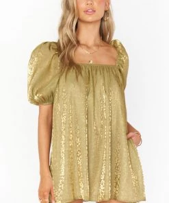 Show Me Your Mumu Flora Mini Dress ~ Gold Cheetah Organza New Mu