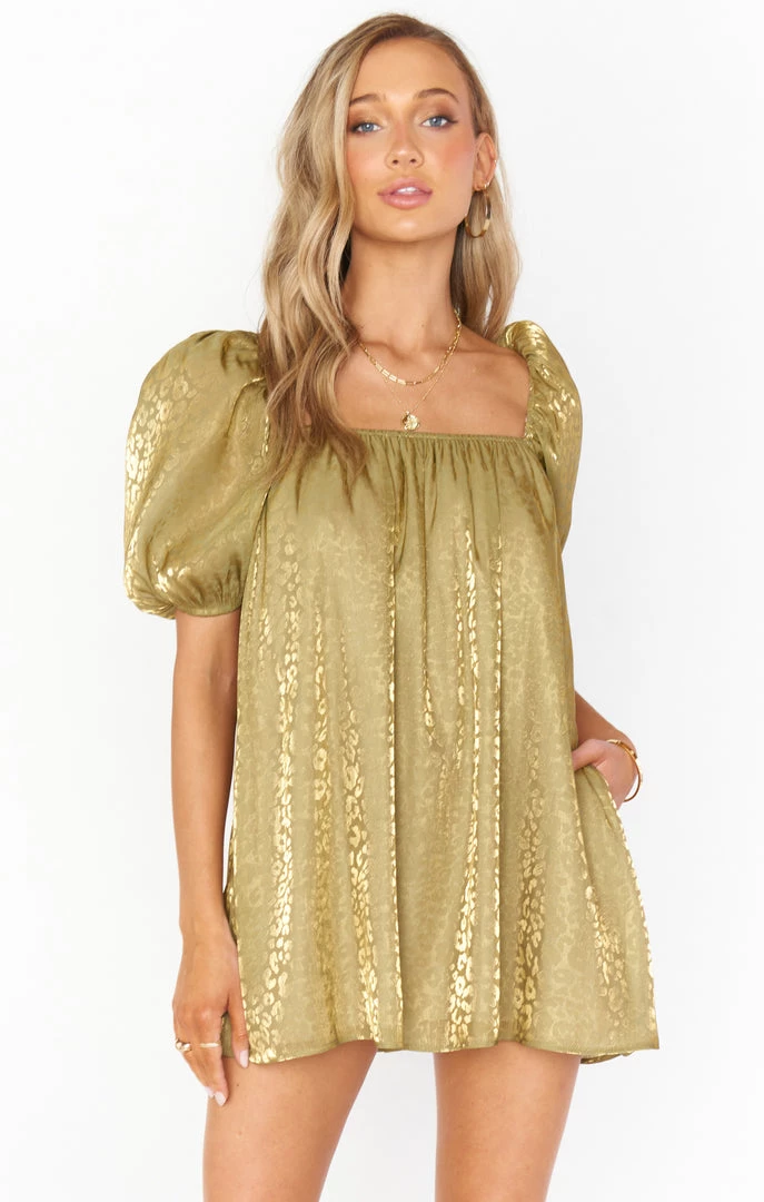 Show Me Your Mumu Flora Mini Dress ~ Gold Cheetah Organza New Mu 3 Show Me Your Mumu Flora Mini Dress ~ Gold Cheetah Organza New Mu