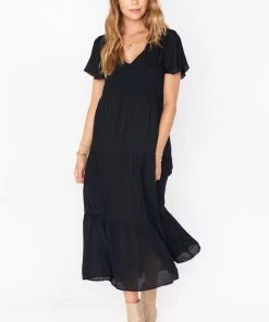Show Me Your Mumu Cia Midi Dress ~ Black New Mu
