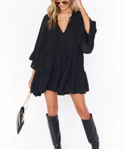 Show Me Your Mumu Viola Mini Dress ~ Black New Mu