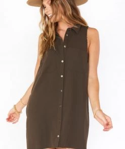 Show Me Your Mumu New Mu Vicki Shirt Dress ~ Olive