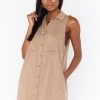 Show Me Your Mumu Vicki Shirt Dress ~ Tan