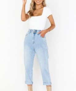 Show Me Your Mumu Barone Bodysuit ~ White Stretch