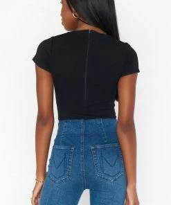 Show Me Your Mumu Barone Bodysuit ~ Black Stretch