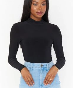 Show Me Your Mumu Look Back Bodysuit ~ Black Spandy New Mu