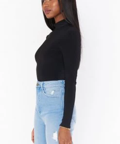 Show Me Your Mumu Look Back Bodysuit ~ Black Spandy New Mu