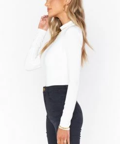 Show Me Your Mumu New Mu Look Back Bodysuit ~ White Spandy
