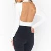 Show Me Your Mumu New Mu Look Back Bodysuit ~ White Spandy