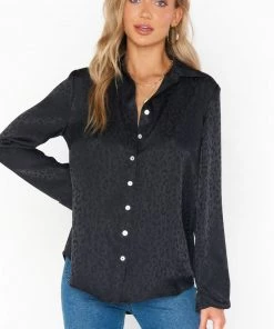Show Me Your Mumu Smith Button Down ~ Black Cheetah New Mu