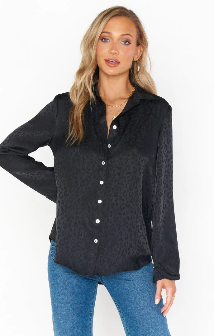 Show Me Your Mumu Smith Button Down ~ Black Cheetah New Mu 3 Show Me Your Mumu Smith Button Down ~ Black Cheetah New Mu