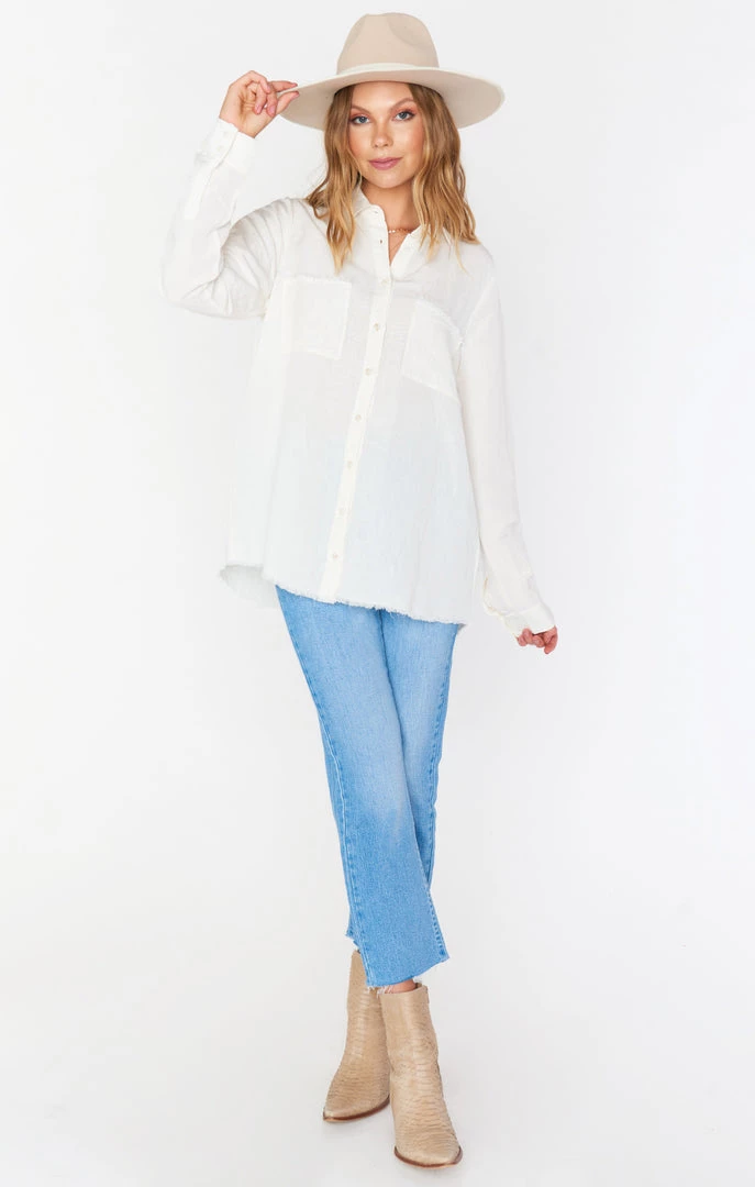 Show Me Your Mumu Marcella Shirt ~ Cream Linen 6 Show Me Your Mumu Marcella Shirt ~ Cream Linen