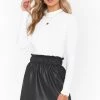 Show Me Your Mumu Malone Mini Skirt ~ Black Faux Leather