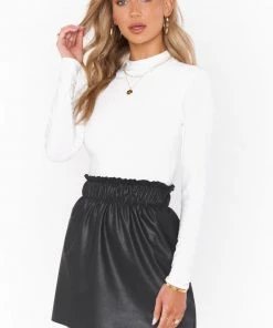 Show Me Your Mumu Malone Mini Skirt ~ Black Faux Leather