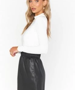 Show Me Your Mumu Malone Mini Skirt ~ Black Faux Leather