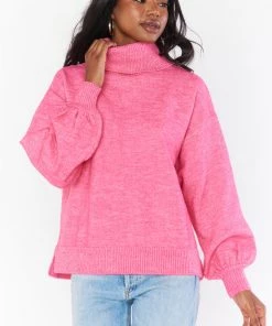 Show Me Your Mumu Chester Sweater ~ Hot Pink Knit