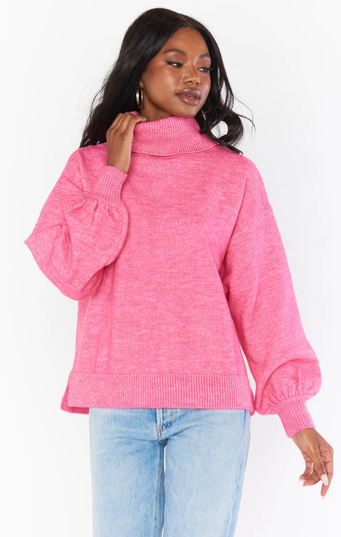 Show Me Your Mumu Chester Sweater ~ Hot Pink Knit 4 Show Me Your Mumu Chester Sweater ~ Hot Pink Knit