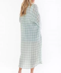 Show Me Your Mumu New Mu Leo Button Down Tunic ~ Green Plaid