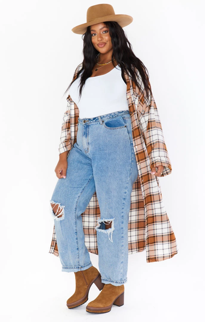 Show Me Your Mumu Leo Button Down Tunic ~ Tan Plaid New Mu 6 Show Me Your Mumu Leo Button Down Tunic ~ Tan Plaid New Mu