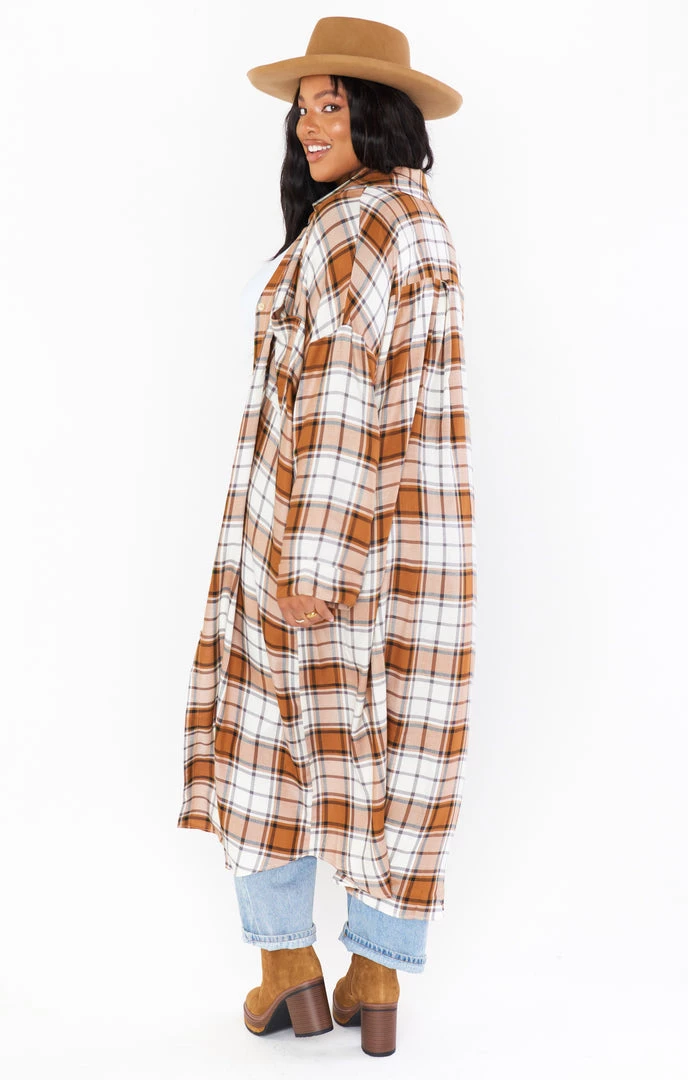 Show Me Your Mumu Leo Button Down Tunic ~ Tan Plaid New Mu 8 Show Me Your Mumu Leo Button Down Tunic ~ Tan Plaid New Mu