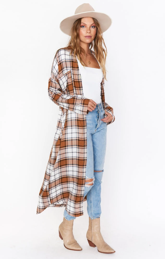 Show Me Your Mumu Leo Button Down Tunic ~ Tan Plaid New Mu 3 Show Me Your Mumu Leo Button Down Tunic ~ Tan Plaid New Mu