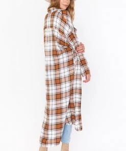 Show Me Your Mumu Leo Button Down Tunic ~ Tan Plaid New Mu 17 Show Me Your Mumu Leo Button Down Tunic ~ Tan Plaid New Mu