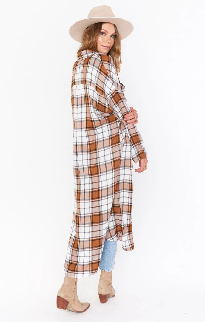 Show Me Your Mumu Leo Button Down Tunic ~ Tan Plaid New Mu 9 Show Me Your Mumu Leo Button Down Tunic ~ Tan Plaid New Mu