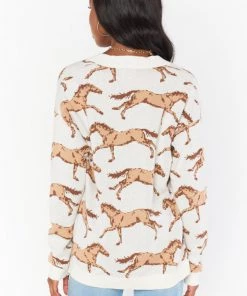 Show Me Your Mumu New Mu Gilligan Sweater ~ Running Horses Knit
