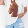 Show Me Your Mumu New Mu Travis Tee ~ Horse Head Graphic 2 Show Me Your Mumu New Mu Travis Tee ~ Horse Head Graphic