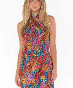 Show Me Your Mumu Jasmine Halter Mini Dress ~ Garden Glow
