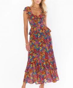 Show Me Your Mumu New Mu Reese Ruffle Dress ~ Garden Glow