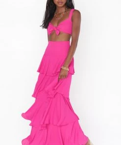 Show Me Your Mumu Katrina Swing Skirt ~ Bright Pink