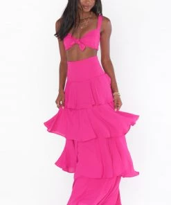 Show Me Your Mumu Kaden Crop Top ~ Bright Pink New Mu